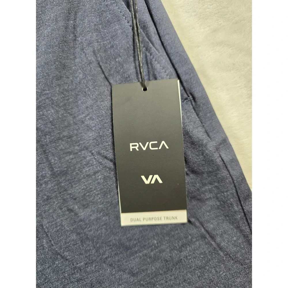 RVCA Hybrid Shorts Mens 28 Blue Cotton Stretch Walkshorts Back In Hybrid NEW